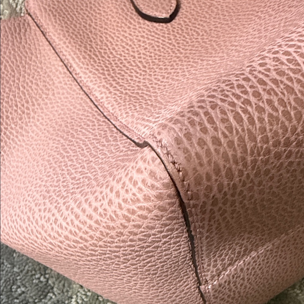 Gucci Pink Pebbled Leather Tote Bag Made in Italy Shoulder Bag - Picture 8 of 14